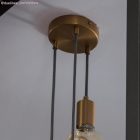 Cylindrical metal E27 lamp socket set