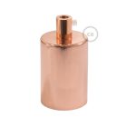 Cylindrical metal E27 lamp socket set