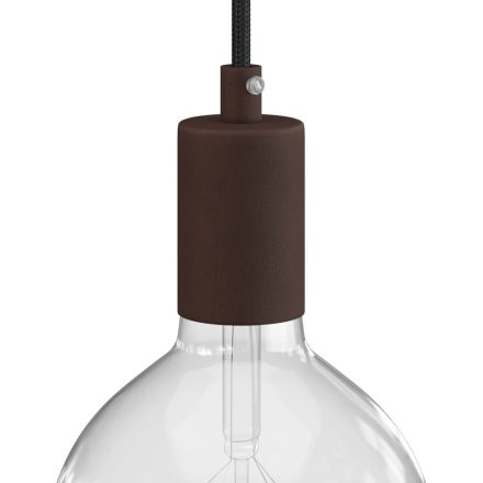  Cylindrical metal E27 lamp holder set