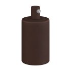 Cylindrical metal E27 lamp socket set