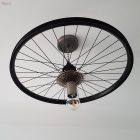 Cylindrical metal E27 lamp socket set