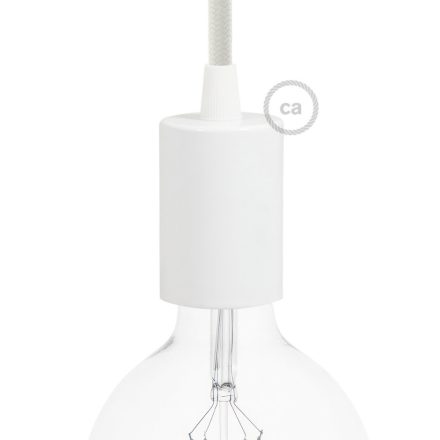  Cylindrical metal E27 lamp holder set