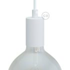 Cylindrical metal E27 lamp socket set