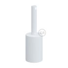 Cylindrical metal E27 lamp socket set with 7 cm cable clamp