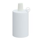 Cylindrical metal E27 lamp socket set