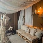 Cylindrical metal E27 lamp socket set