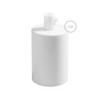 Cylindrical metal E27 lamp socket set