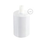 Cylindrical metal E27 lamp socket set