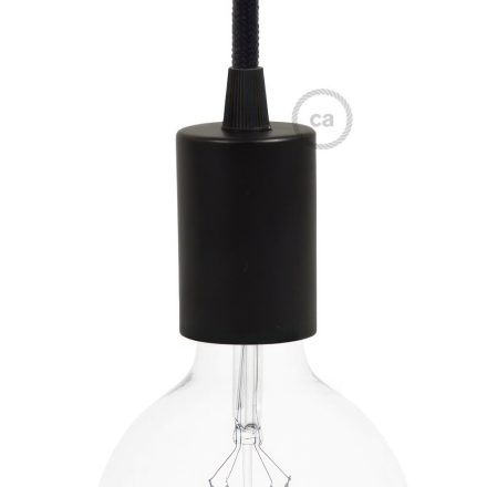  Cylindrical metal E27 lamp holder set