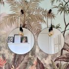 Cylindrical metal E27 lamp socket set with 7 cm cable clamp