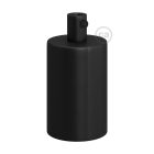 Cylindrical metal E27 lamp socket set