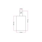 Cylindrical metal E27 lamp socket set