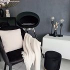 Cylindrical metal E27 lamp socket set