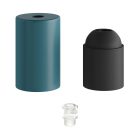 Pastel-colored metal E27 lamp socket set with hidden cable clamp