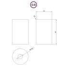 Pastel-colored metal E27 lamp socket set with hidden cable clamp