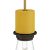  E27 semi-recessed metal lamp holder set with hidden cable clamp