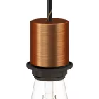 E27 semi-recessed metal lamp holder set with concealed cable clamp