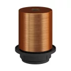 E27 semi-recessed metal lamp holder set with concealed cable clamp