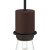 E27 semi-recessed metal lamp holder set with hidden cable clamp