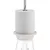 E27 semi-recessed metal lamp holder set with concealed cable clamp