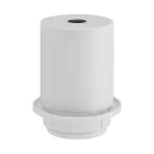 E27 semi-recessed metal lamp holder set with concealed cable clamp