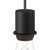 E27 semi-recessed metal lamp holder set with hidden cable clamp