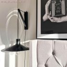 E27 semi-recessed metal lamp holder set with concealed cable clamp