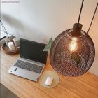 E27 semi-recessed metal lamp holder set with concealed cable clamp