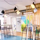 E27 semi-recessed metal lamp holder set with concealed cable clamp