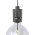 Brushed aluminum - single-connector bulb connector set - E26