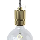 Brushed aluminum - single-connector bulb connector set - E26