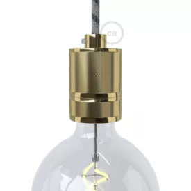 Brushed aluminum - single-connector bulb connector set - E26