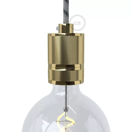 Brushed aluminum - single-connector bulb connector set - E26
