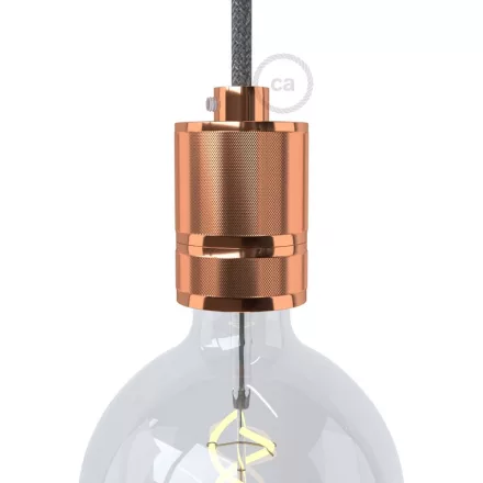 Brushed aluminum - single-connector bulb connector set - E26
