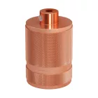 Brushed aluminum - single-connector bulb connector set - E26