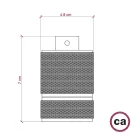 Double sleeve, engraved aluminum E27 lamp socket set