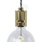 Double sleeve, engraved aluminum E27 lamp socket set