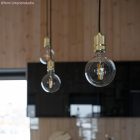 Double sleeve, engraved aluminum E27 lamp socket set