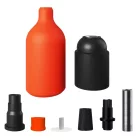 Silicone E26 lamp socket set with concealed cable clamp