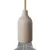 Silicone E26 lamp socket set with concealed cable clamp