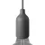 Silicone E26 lamp socket set with concealed cable clamp
