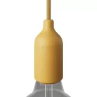 Silicone E26 lamp socket set with concealed cable clamp