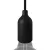 Silicone E26 lamp socket set with concealed cable clamp