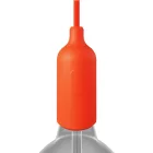 Silicone E26 lamp socket set with switch and hidden cable clamps