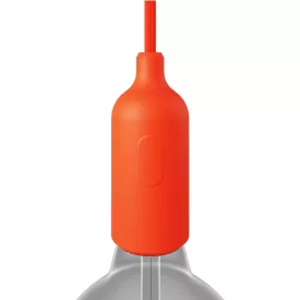   Silicone E26 lamp socket set with switch and hidden cable clamps