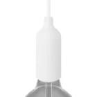 Silicone E26 lamp socket set with switch and hidden cable clamps