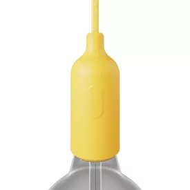   Silicone E26 lamp socket set with switch and hidden cable clamps