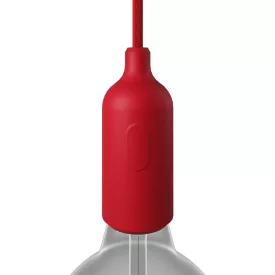   Silicone E26 lamp socket set with switch and hidden cable clamps