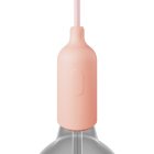 Silicone E26 lamp socket set with switch and hidden cable clamps