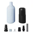 Silicone E26 lamp socket set with switch and hidden cable clamps